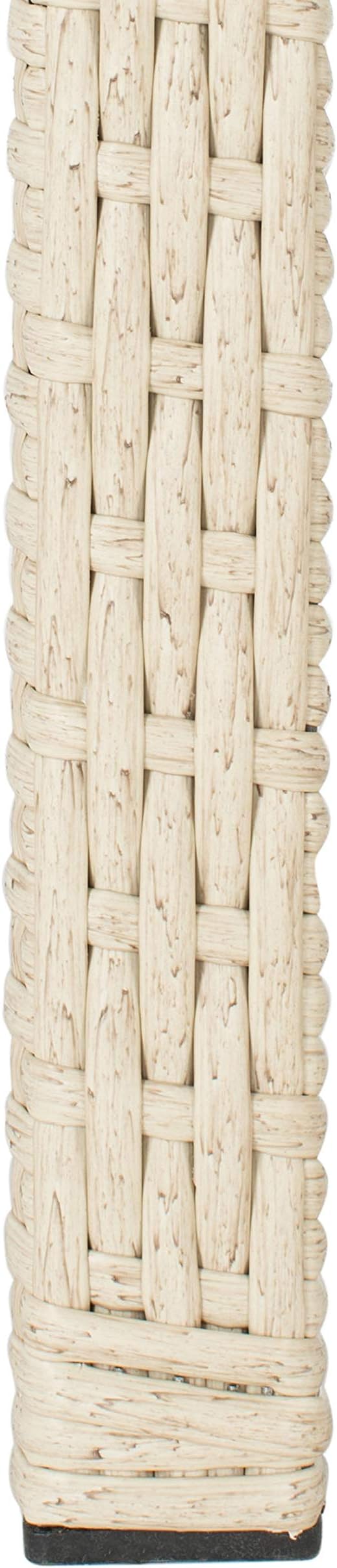 Safavieh Outdoor Collection Garnen Beige Wicker Cushion 4-Piece Living Set PAT7714B, Grey/White