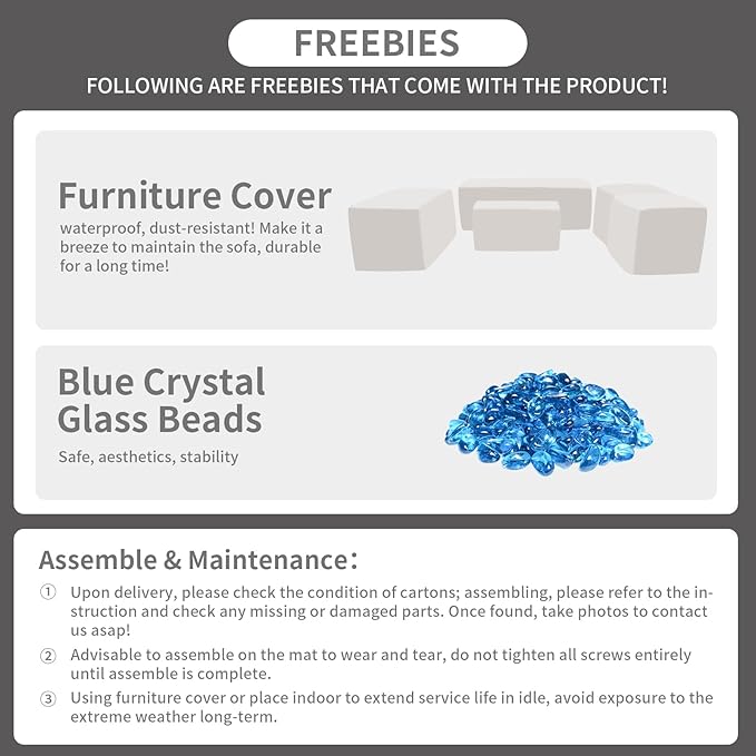 Rattaner 5-Piece Outdoor Patio Furniture 45 in Outdoor Fire Pits Patio Furniture Set 60000 BTU Outdoor Propane Fire Pit No-Slip Cushions Waterproof Covers, Navy Blue
