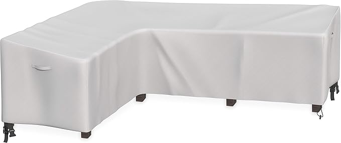 Simple Houseware Patio L-Shaped Left-Facing Sectional Sofa Cover Waterproof, 600D Heavy Duty, 83" x 104"