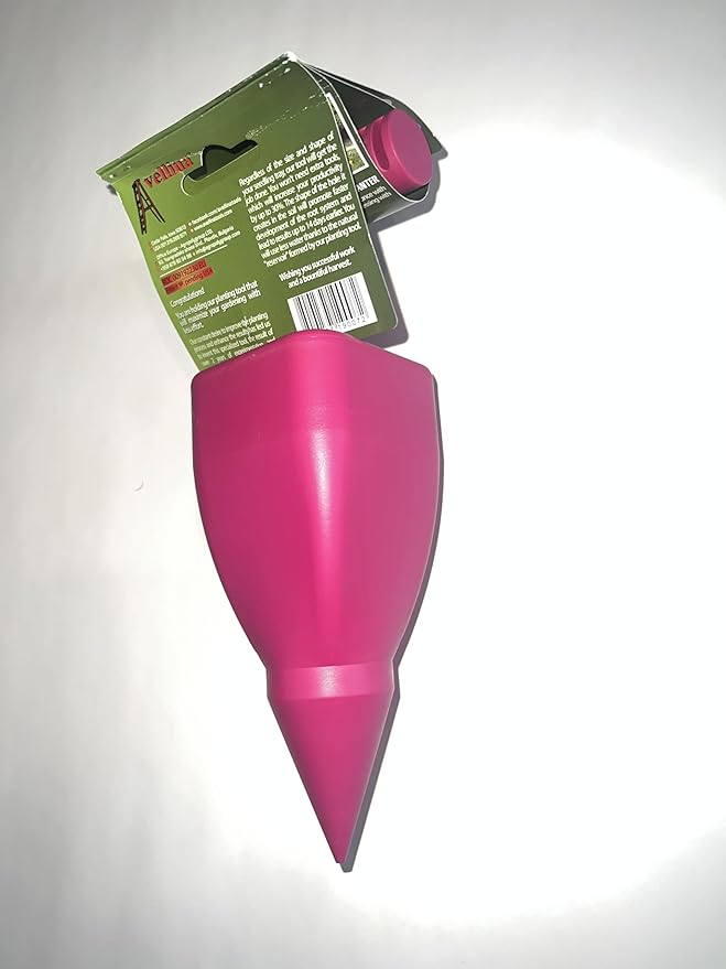 Lightwait, Sturdy Hand Planting Garden Tool for Bulb Planting, Vegetable Plannting, with Innovative Shape That Delivers Faster and Larger Root System Growth with Less Watter (Pink)