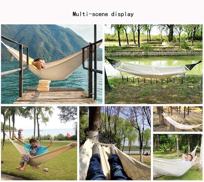 Camping Hammock, Hammock Flip-Proof Household Hanging Chair Heavy-Duty Bearing Outdoor Leisure Camping Trip Riding Equipment Portable Aerial Tent(Rojo)
