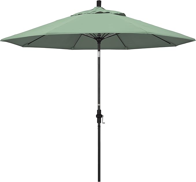 California Umbrella 9' Round Aluminum Pole Fiberglass Rib Market Umbrella