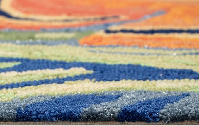 Liora Manne Ravella Indoor/Outdoor Durable Hand-Tufted UV Stabilized Rug- Tropical Fish Ocean 2'6" x 4'