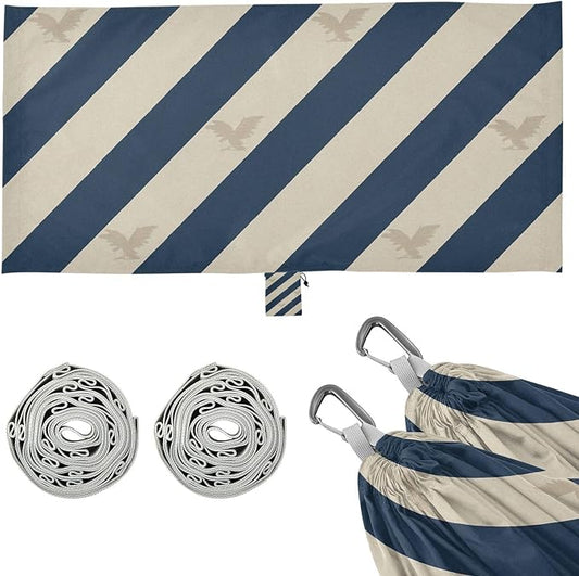 Standard Striped Wallpaper Hammocks with Tree Straps Indoor Hammock for Outside Patio Garden