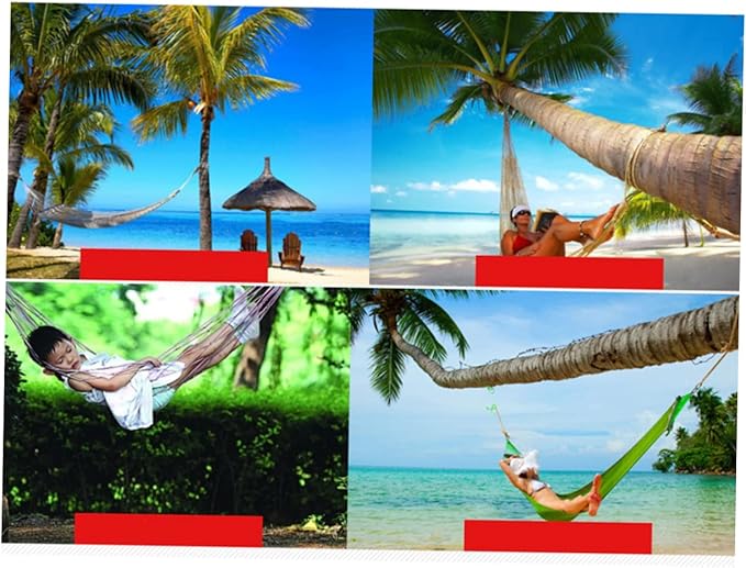 Outdoor Leisure Hammock Bed Nylon Swing Hammock for Camping Hiking and Travel Portable Blue Hanging Bed for Relaxation and Recreation