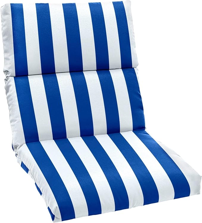 BrylaneHome Bh Performance Universal Chair Cushion - Bright Cobalt Cabana