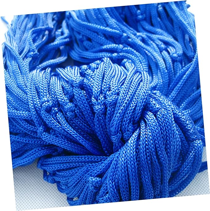 2pcs Lightweight Nylon Rope Hammocks for Outdoor Leisure Portable Camping Swing Beds in Blue for Travel Hiking and Relaxation