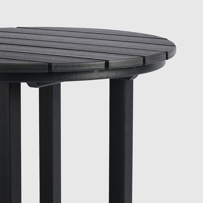 WestinTrends Malibu 42" Counter Height Round Outdoor Patio Bistro Bar Table, Black