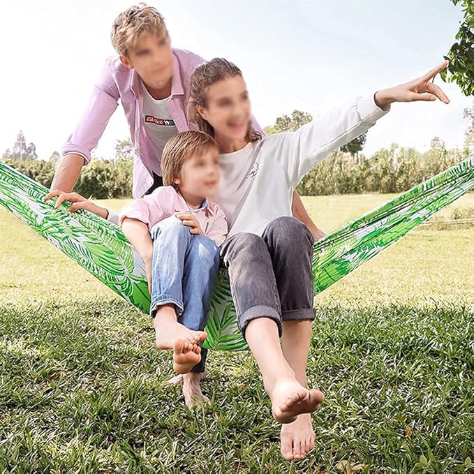 RUVOO Hammock Camping Hammock Portable Double Polyester Fiber Parachute Hammock Swing for Backpacking Outdoor Travel Hiking Garden Yard Recreation Hammocks for Outside (Color : C)