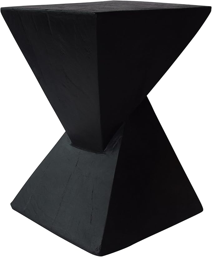 Christopher Knight Home Kajsa Outdoor Lightweight Concrete Accent Table, Black