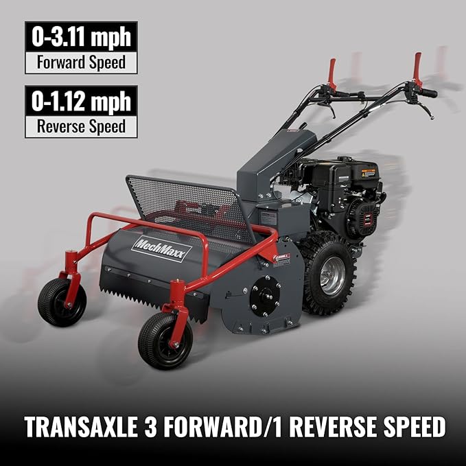 MechMaxx 27" Walk Behind Flail Mower, 10HP 302cc, Self-Propelled, Wheeled, Electric Start, SFM27W