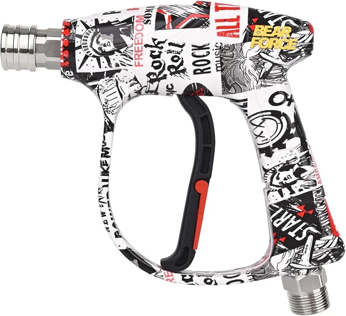 Bear Force High Pressure Washer Gun 3000 PSI Max, Power Washer Short Gun M22-ID14mm with 1/4“ Quick Connector, Car Wash, Car Cleaning, Car Care Detailing