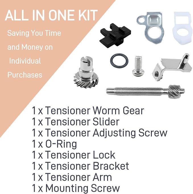 8PCS Chainsaw Bar Tensioner Adjuster Kit for Stihl MS380 MS381 MS382 MS361 MS440 MS660 038 MS250, Chain Adjustment Screw Gear Repair Parts