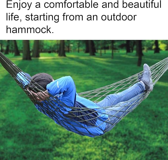 Portable Nylon Rope Hammock Mesh Portable Outdoor Camping Sturdy Not Easy to Break Easy to Set Up Hammock Comfortable