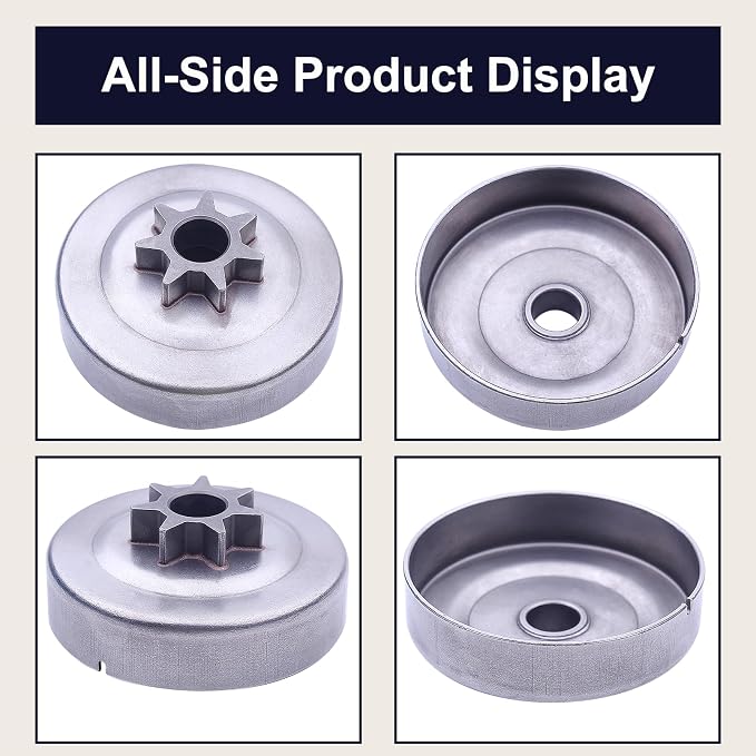.325"7T Sprocket Clutch Drum Fit for Stihl MS261 MS271 MS291 Chainsaw with Needle Bearing Washer E-Clip Worm Gear Kit Replace 1121 160 2051 1141 640 2001