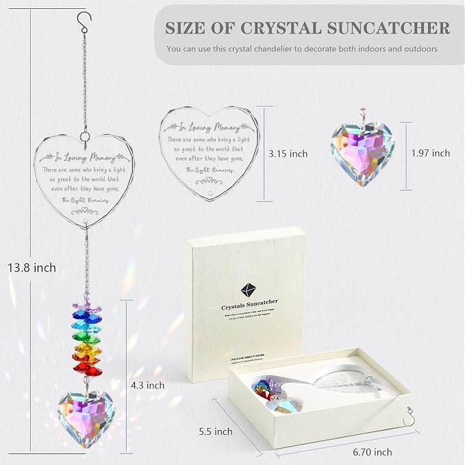Memorial Gifts, K9 Suncatcher Sympathy Gifts for Loss of Loved One, Bereavement Gift Idea for Loss, Sympathy Memorial Gifts for Loss of Mom Dad, Grief Gifts for Funeral Bereavement Daily Remembrance