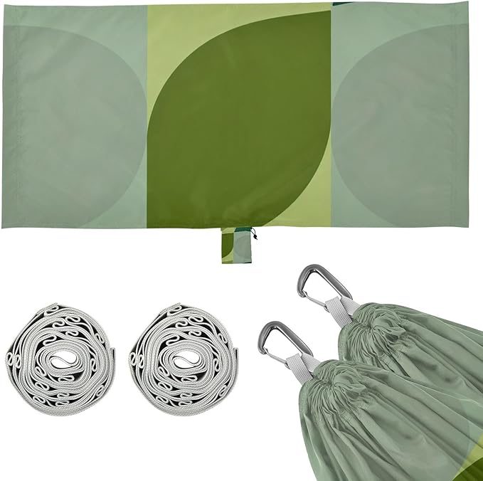 Green Leaf Camping Hammocks with Hanging Rope Hammock for Outside Essentials