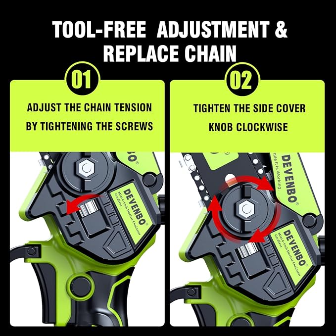 Cordless Mini Chainsaw 6 Inch, 800W Battery Powered Electric Hand Saw with 2000mAh Battery for Branch Cutting, Camping & Gardening, Gifts for Men Dad