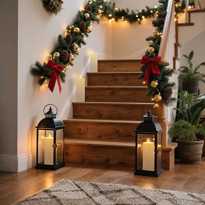 Raycare 2Pcs 4'' X 12'' Large Waterproof Outdoor Flameless Candle, Battery Operated LED Candles with Remote Control and Timer, Electric Fake Plastic Pillar Candles, Ivory