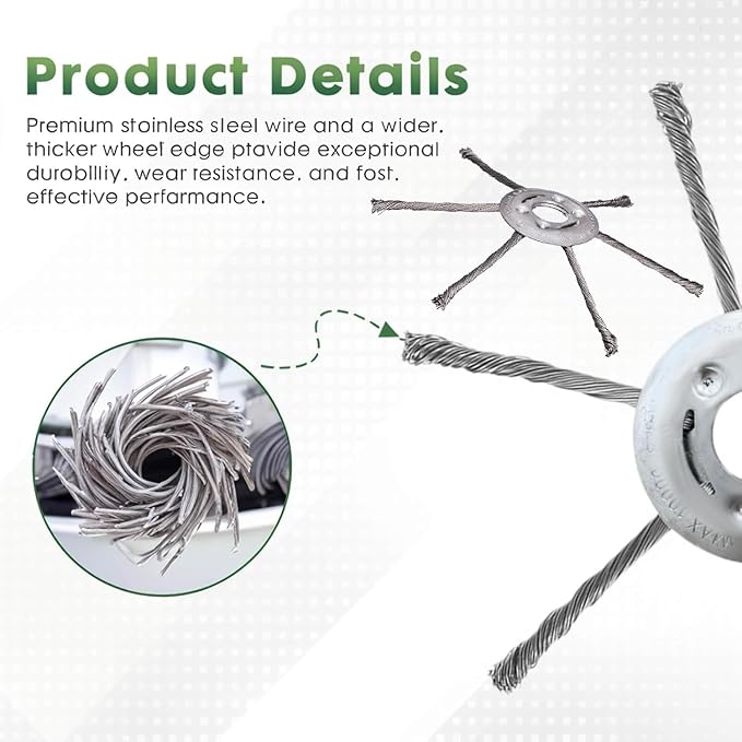 Gas Trimmer Head, Universal Steel Wire Trimmer Head 7" 8" 9" Heavy-Duty Gas Weed Eater Blade, 1" Arbor Replacement for Stihl,Husqvarna,Echo,Ryobi,Toro,Installation Kit Included (8")