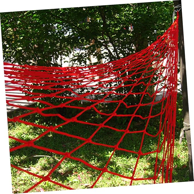 GANAZONO Strong Nylon Rope Mesh Hammock Lightweight Portable Hanging Bed for Camping Hiking Picnic Traveling Outdoor Leisure Bed