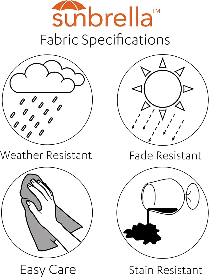 Outdoor/Indoor Sunbrella Throw Pillows Square Set of 2 Pieces 20 inch x 20 inch Direction Dew - Cover Only, Insert Not Included