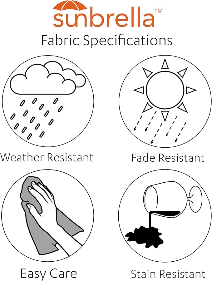 Outdoor/Indoor Sunbrella Throw Pillows Square Set of 2 Pieces 20 inch x 20 inch Cast Harbor - Cover Only, Insert Not Included