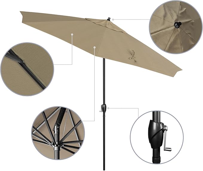 California Umbrella 9' Rd Aluminum Patio Umbrella