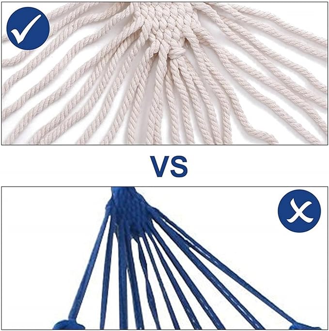 Hammocks A White Organic Cotton Hammock Double Two Person, Ethical, Fair Trade, Large