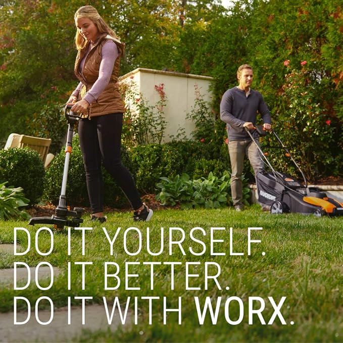 WORX WG430 13 Amp Electric Leaf Mulcher & Oregon 22-495 Magnum Gatorline Square Trimmer Line .095-Inch by 226-Foot Weed Wacker String,Gray