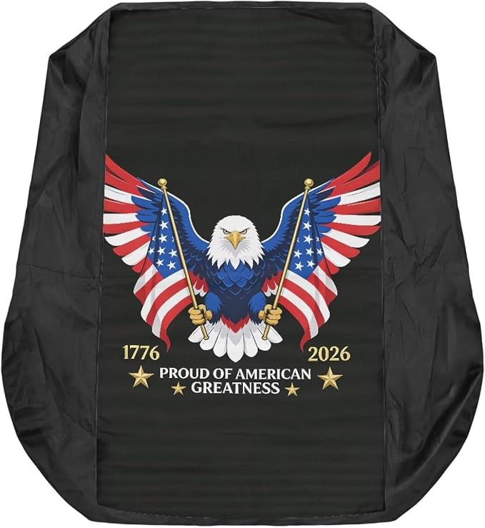 Industrial Vehicle Seat Cushion Covers with Eagle Waterproof Seat Cover for Excavator Riding Lawn Mower Car Cover 250th Anniversary Riding Mowers Accessories