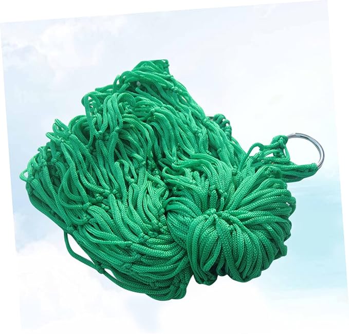 HANABASS Outdoor Nylon Hammock Portable Sleeping Swing Bed Durable Hanging Bed for Camping Hiking and Leisure Activities Easy to Carry Green