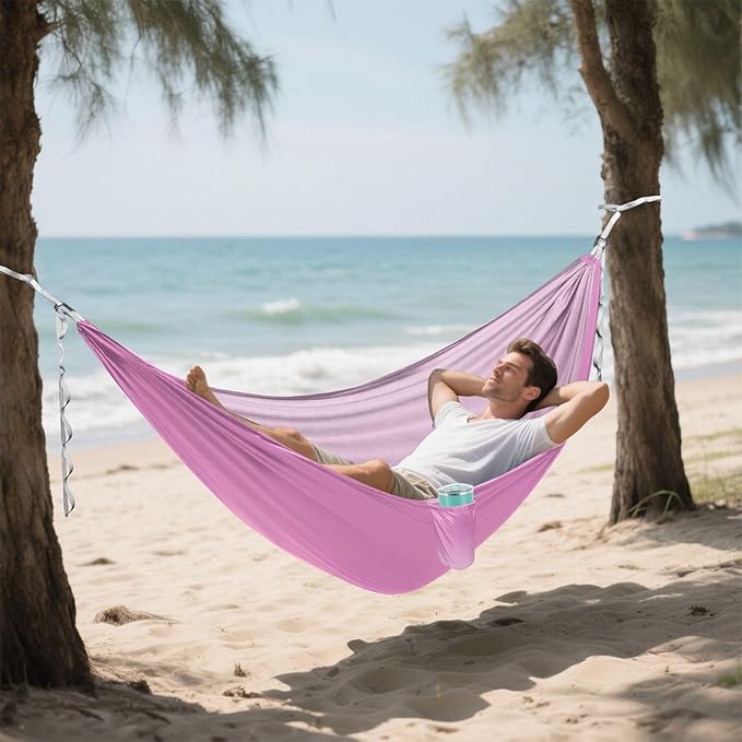 Pink Gradient 330lb Capacity Hammocks with Hanging Rope Hanging Hammock for Indoor Outdoor Patio hamacas para Patio