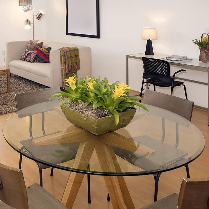 20" Inch Round Glass Table Top 1/2" Thick Tempered Beveled Edge by Fab Glass and Mirror