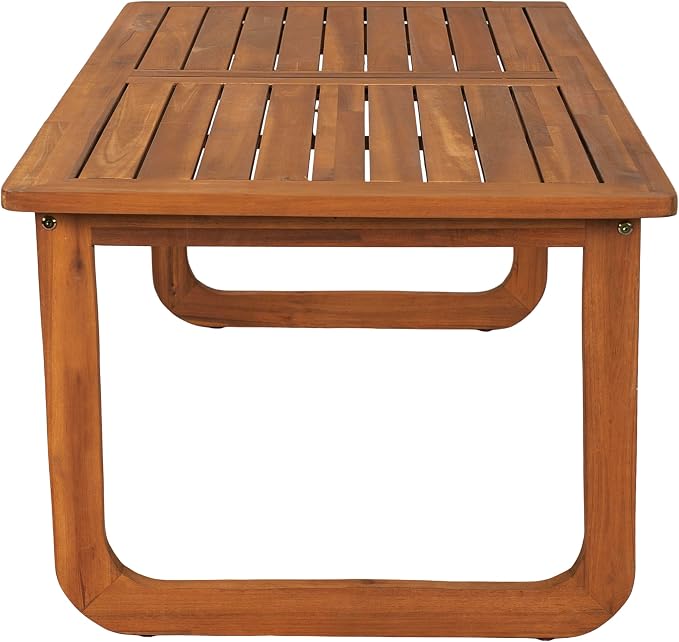 Christopher Knight Home Myra Acacia Wood 5 Piece Outdoor Patio Furniture Set, Wooden Patio Conversation Set with Sofa Loveseat Club Chairs & Coffee Table, 7-Seater Patio Sofas and Table Set,Teak+Beige