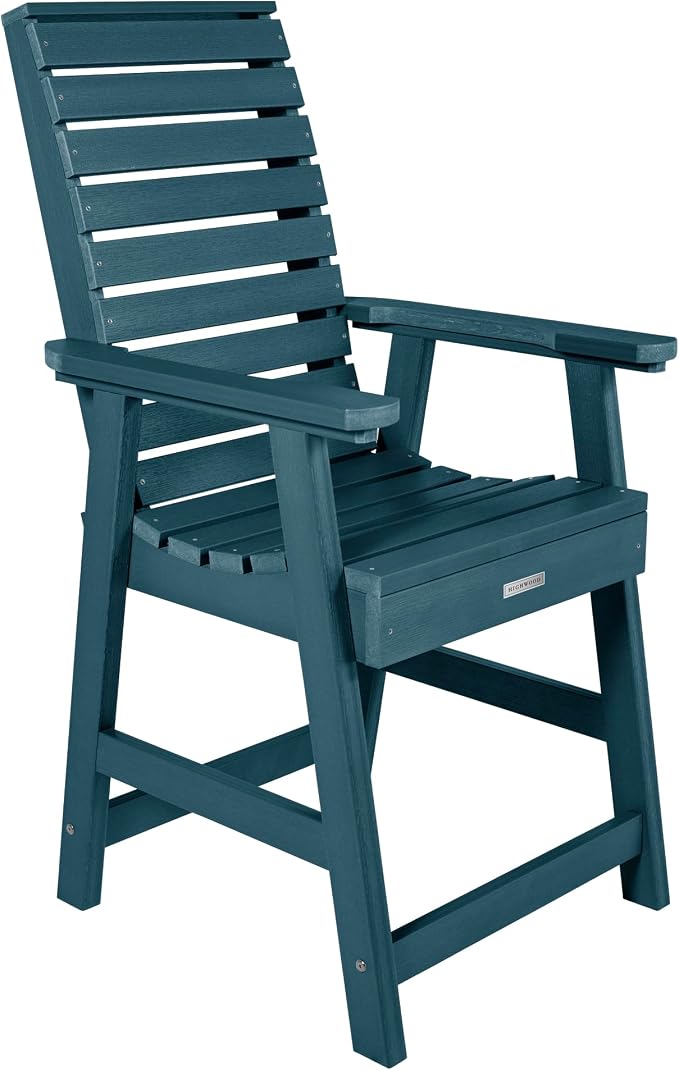 Highwood AD-ST7WL2CO5BA-NBE Weatherly 7pc Rectangular Counter Height Dining Set 84" x 42", Nantucket Blue
