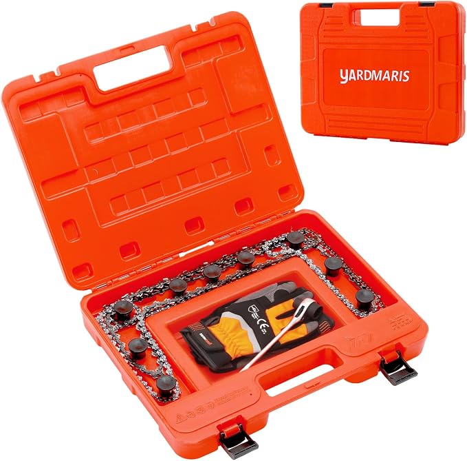 Chainsaw Chain Storage Case, Portable Chain Holder Box with Tool Storage Tank, Universal Saw Chain Organizer for All Chainsaw Chains