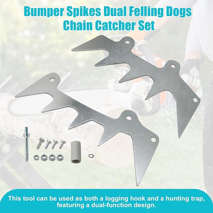 Dual Felling Dog Catcher Set Compatible with Stihl 024 026 MS240 MS260 029 034 036 038 039 MS271 MS290 MS390 MS291 MS361 MS310 MS311 MS391 Chainsaw