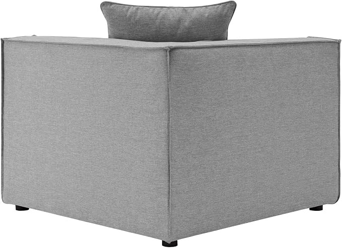 Modway EEI-4380-GRY Saybrook Patio Upholstered 4-Piece Sectional Sofa in Gray