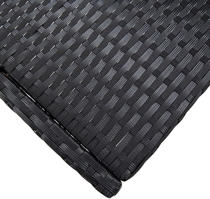 Patio Bar Set with Cushions,Patio Lounge Set,Outdoor Furniture,Outdoor Furniture Sets,Patio Conversation Sets,for Garden,Deck,Backyard,5 Piece Poly Rattan Black