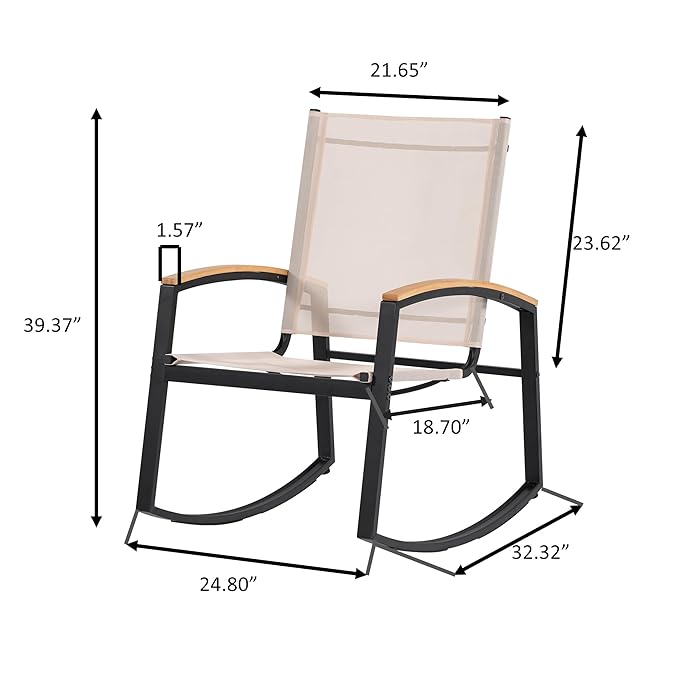 3pcs/Set Table and Chair Set Small Patio Balcony Chair with Glass Side Table Set Outdoor Conversation Apartment Chairs for Backyard, Balcony and Apartment Black As Shown One Size