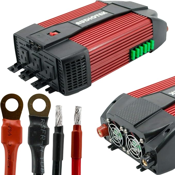 Audiotek 3000W Watt Power Inverter DC 12V AC 110V Car Converter USB Port Charger