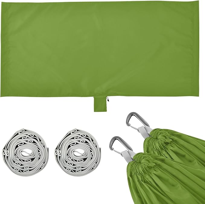 Olive Drab Solid Color Pure Plain Green 330lb Capacity Hammocks for Camping with Tree Straps Backyard Hammock for Outside Beach Patio Garden macas mexicanas de Patio para Adulto