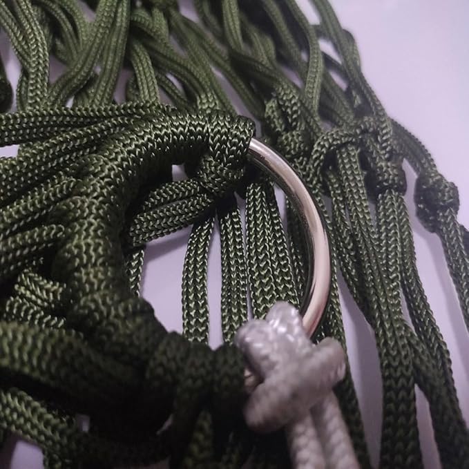 FOMIYES Outdoor Portable Hammock Mesh Nylon Camping Leisure Hammock for Adults 230x80cm Green 5.5mm Rope Garden Travel Swing