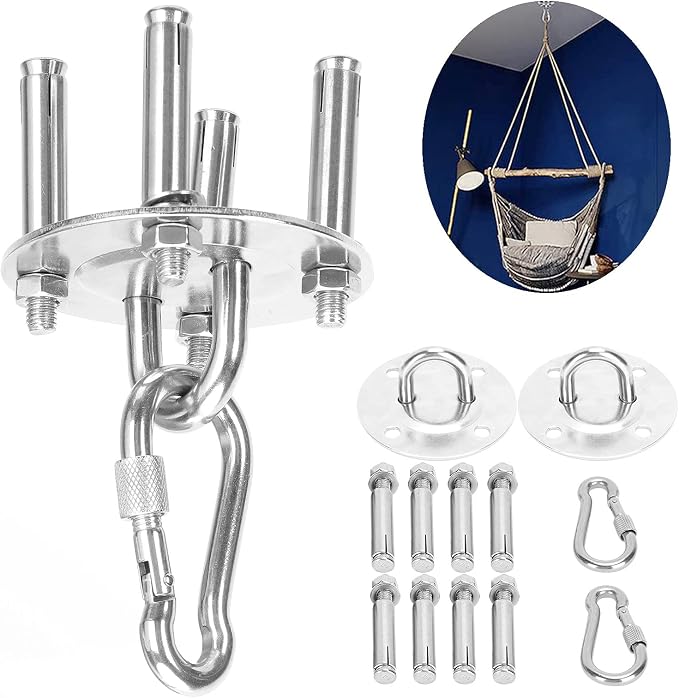 Hammock Hanging Kit, Ceiling Mounting Plate Long Service Life for Camping for Hammock