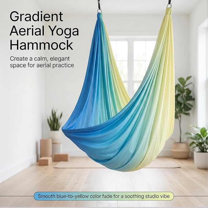 Dark Green Aerial Yoga Hammock, 400×180 Cm Flexible Silk Swing, Ideal for Relaxation and Stress Relief for Sports Enthusiasts