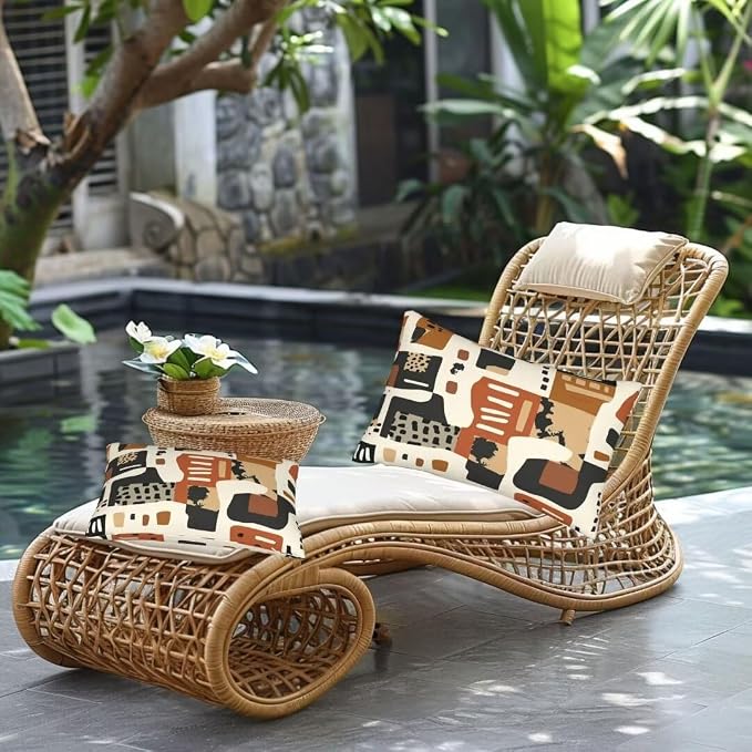 Outdoor Pillows Waterproof Set of 2 Outdoor Pillow Covers 24x32 Inch, Vintage Throw Pillows Nordic Pillow Covers, Garden Decorative Pillows Outdoor Pillows for Patio Furniture Car Home Decor -hs306