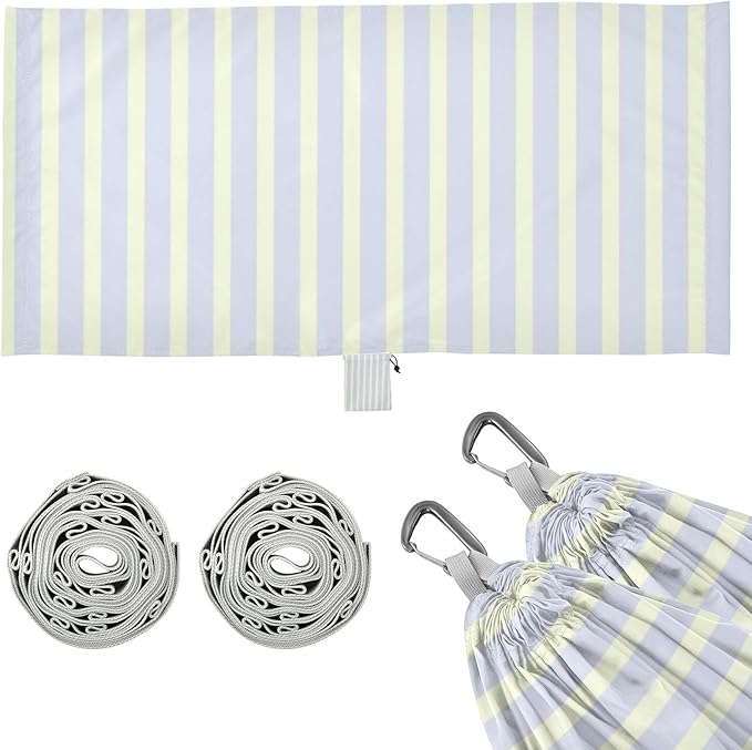 Blue Vertical Stripes 330lb Capacity Hammocks with Hanging Ropree Hammock for Indoor Outdoor Patio hamaca para Camping 0 a 24 Meses