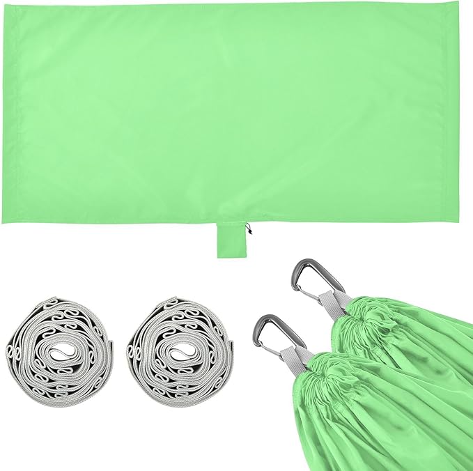 Pale Green Solid Color Pure Plain 330lb Capacity Outdoor Hammocks with Portabl Carry Bag Portable Hammock for Outside Patio Garden capas para la Lluvia