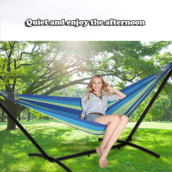 Hammock Stand Portable Heavy Duty Hammock StandHammock Steel Stand Capacity 300LBS,for Outdoor Patio Deck Beach or Indoor with Carrying Case (No Hammock) HK-SD28